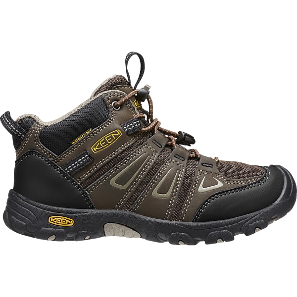 KEEN Kids' Oakridge Mid Waterproof Boots, Brown/Brindle