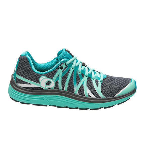 PEARL IZUMI Women's Road N3 Running Shoe, Smoke Greay/Aqua Mint