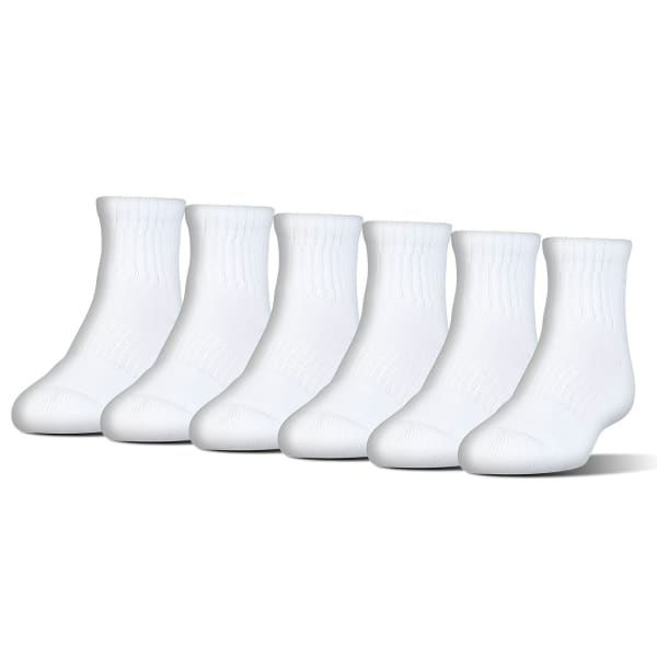 UNDER ARMOUR Men's Charged Cotton Quarter Socks, 6 Pack