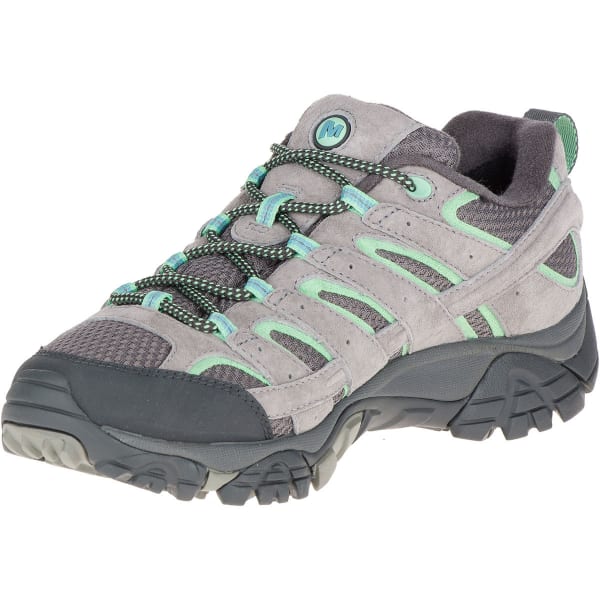 MERRELL Women's Moab 2 Low Waterproof Hiking Shoes, Drizzle/Mint