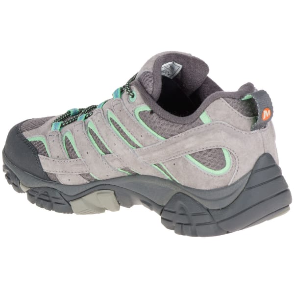 MERRELL Women's Moab 2 Low Waterproof Hiking Shoes, Drizzle/Mint