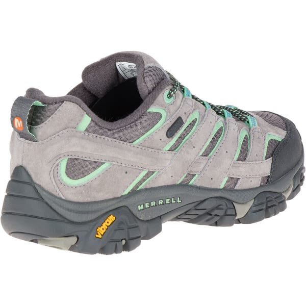 MERRELL Women's Moab 2 Low Waterproof Hiking Shoes, Drizzle/Mint