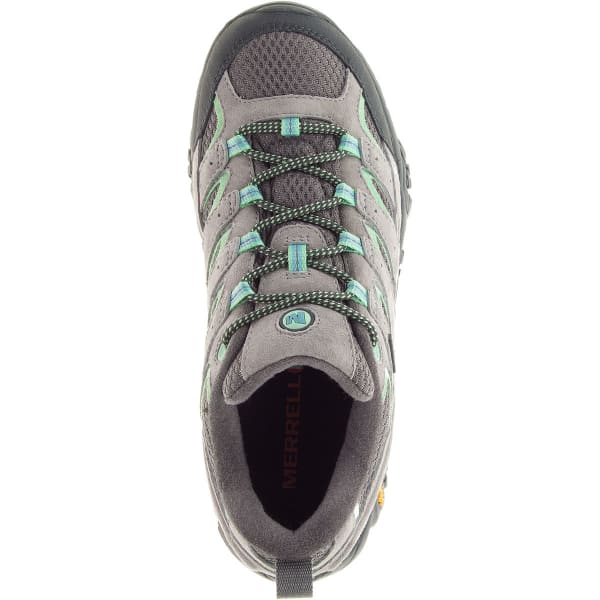 MERRELL Women's Moab 2 Low Waterproof Hiking Shoes, Drizzle/Mint