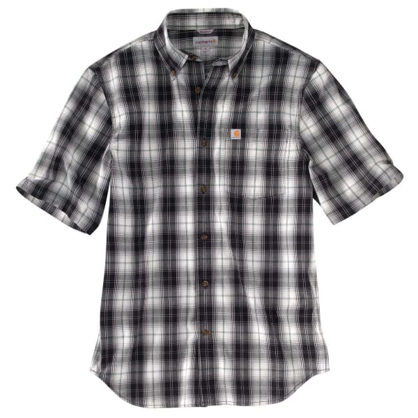 CARHARTT Men's Essential Plaid Button Down Short-Sleeve Shirt