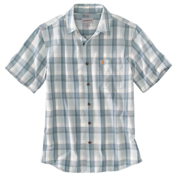 CARHARTT Men's Essential Plaid Open-Collar Short-Sleeve Shirt