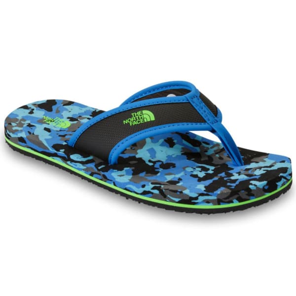 THE NORTH FACE Boys' Base Camp Flip-Flops, Black/Brilliant Blue