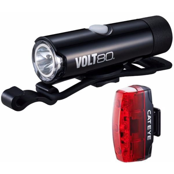 CATEYE Volt 80 and Micro Rear Bicycle Light Combo