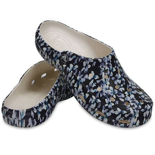 CROCS Women's Freesail Graphic Clogs, Blue Floral