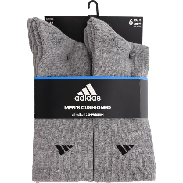 ADIDAS Men's Athletic Crew Socks, 6 Pack