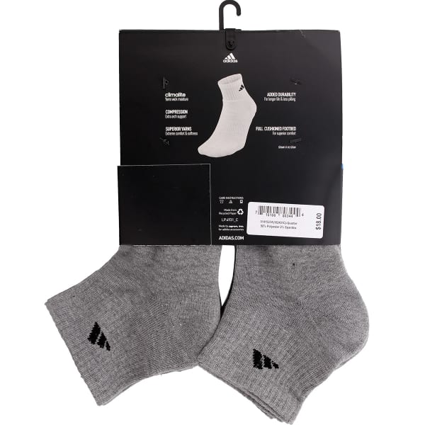 ADIDAS Men's Athletic Quarter Socks, 6 Pack