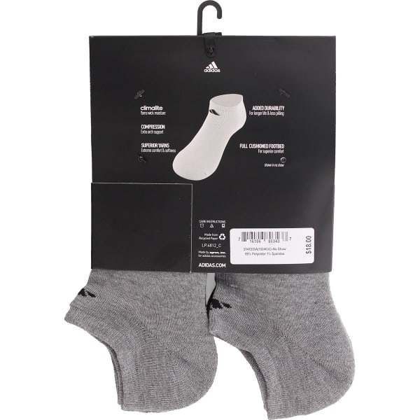 ADIDAS Men's Athletic No-Show Socks, 6 Pack