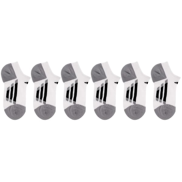 ADIDAS Boys' Grade School Vertical Stripe No-Show Socks, 6-Pack