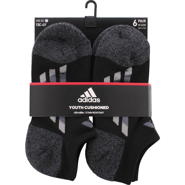 ADIDAS Boys' No Show Socks, 6-Pack