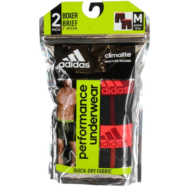 adidas Performance Mesh Graphic Boxer Briefs 3 Pairs - Red