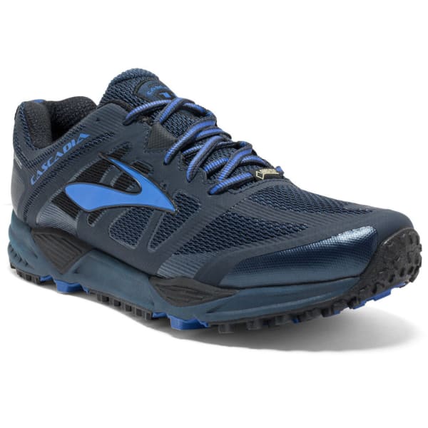 BROOKS Men's Cascadia 11 GTX Trail Running Shoes, Dress Blues/Electric Blue/Black