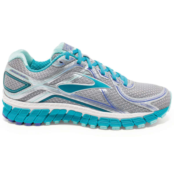 BROOKS Women's Adrenaline GTS 16 Running Shoes, Silver/Bluebird