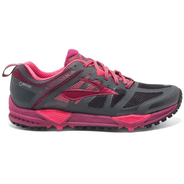 BROOKS Women's Cascadia 11 GTX Trail Running Shoes, Anthracite/Teaberry/Raspberry