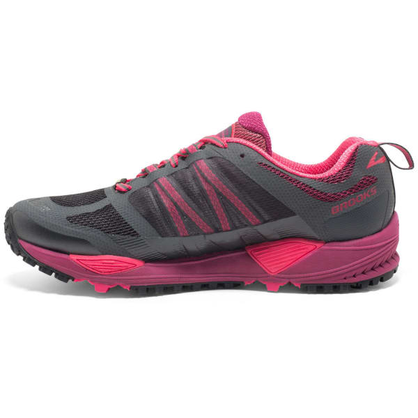 BROOKS Women's Cascadia 11 GTX Trail Running Shoes, Anthracite/Teaberry/Raspberry