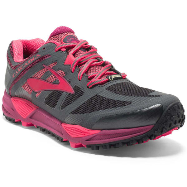 BROOKS Women's Cascadia 11 GTX Trail Running Shoes, Anthracite/Teaberry/Raspberry