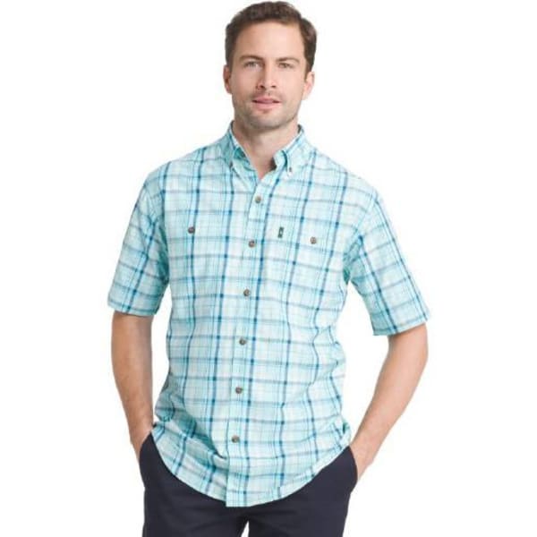 G.H. BASS & CO. Men's Medium Plaid Explorer Sportsman Short-Sleeve Shirt