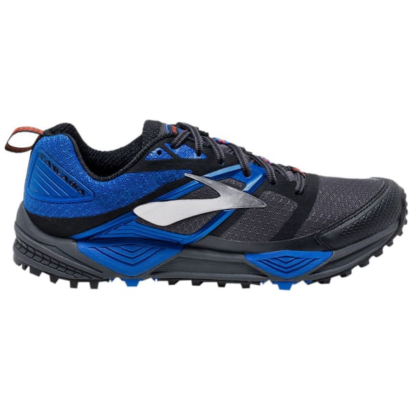 BROOKS Men's Cascadia 12 Trail Running Shoes, Anthracite/Electric Blue/Black