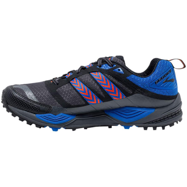 BROOKS Men's Cascadia 12 Trail Running Shoes, Anthracite/Electric Blue/Black