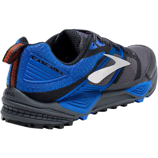 BROOKS Men's Cascadia 12 Trail Running Shoes, Anthracite/Electric Blue/Black