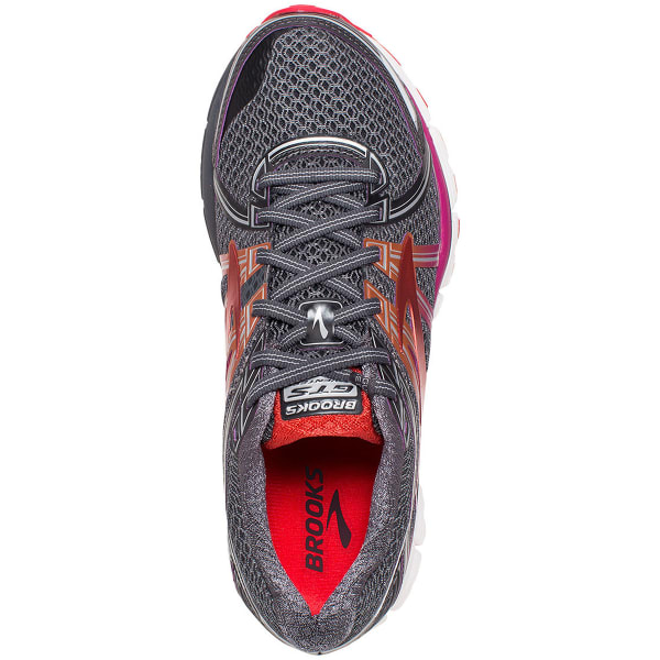 BROOKS Women's Adrenaline GTS 17 Running Shoes, Anthracite/Fuchsia