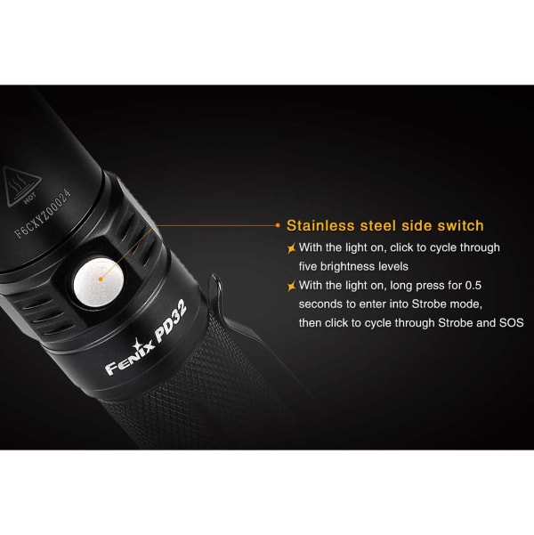 FENIX PD32 Flashlight, 900 Lumens