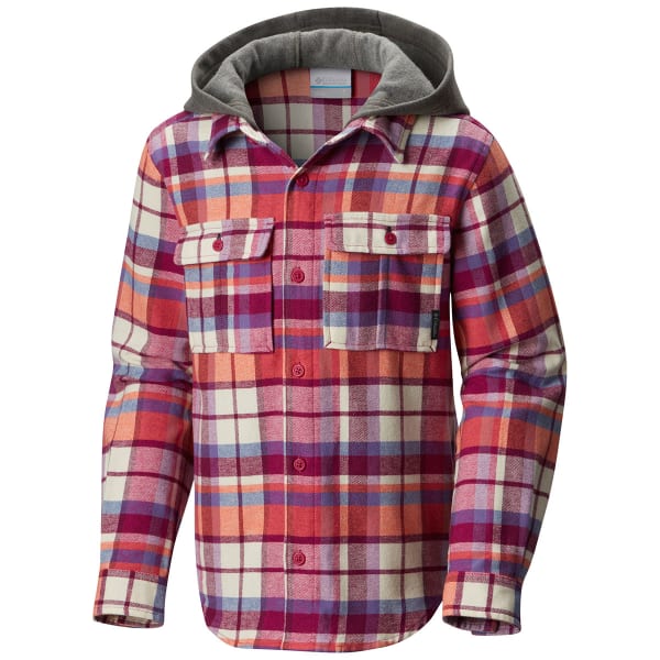 COLUMBIA Girls' Boulder Ridge Flannel Hoodie