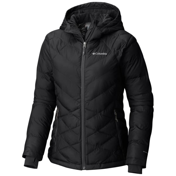 Columbia Powder Lite Hooded Jacket Black Plumíferos esquí mujer : Snowleader