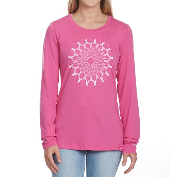 COLUMBIA Women's Tested Tough In Pink Medallion Long-Sleeve Tee