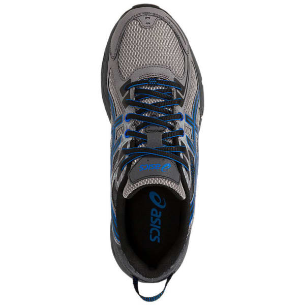ASICS Men's GEL-Venture 6 Running Shoes, Aluminum/Black/Blue, Extra Wide