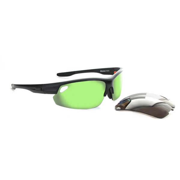 OPTIC NERVE Desoto Flip Off Sunglasses, Matte Black