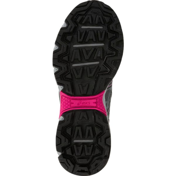 ASICS Women's GEL-Venture 6 Running Shoes, Carbon/Black/Pink Peacock, Wide