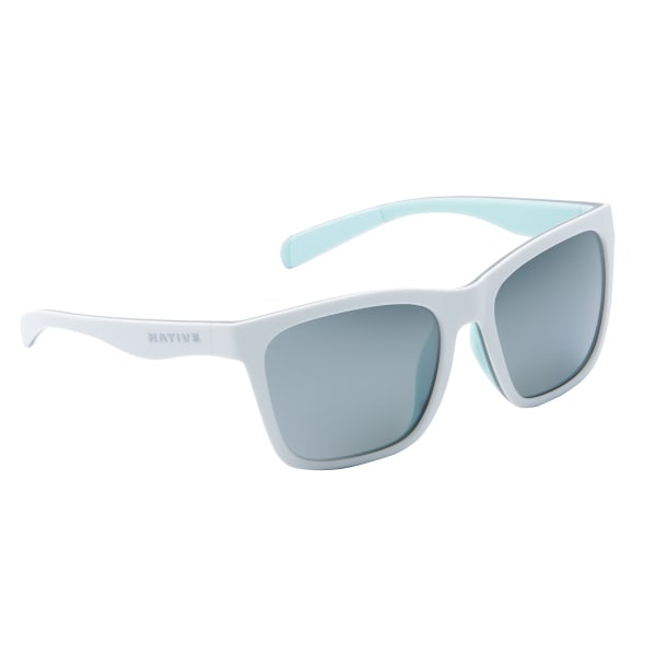 NATIVE EYEWEAR Braiden Sunglasses, Matte White with Silver Lens