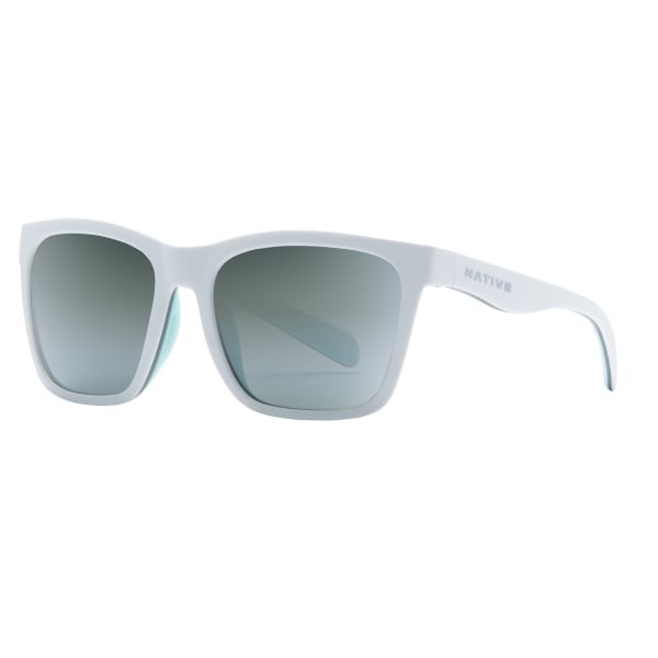 NATIVE EYEWEAR Braiden Sunglasses, Matte White with Silver Lens