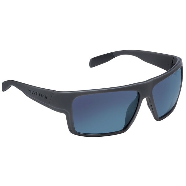 NATIVE EYEWEAR Eldo Sunglasses Granite/Matte Black/Granite, Blue Reflex - Eastern Mountain Sports