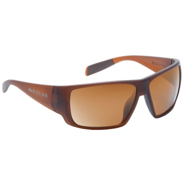 NATIVE EYEWEAR Sightcaster Sunglasses, Matte Brown Crystal/Brown