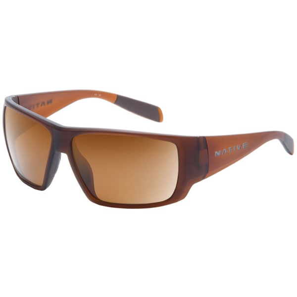 NATIVE EYEWEAR Sightcaster Sunglasses, Matte Brown Crystal/Brown