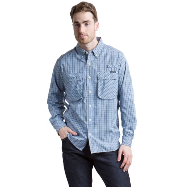 EXOFFICIO Men's Air Strip Micro Plaid Long-Sleeve Shirt