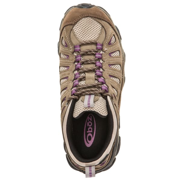 OBOZ Women's Sawtooth B-Dry Waterproof Low Hiking Shoes, Violet, Wide