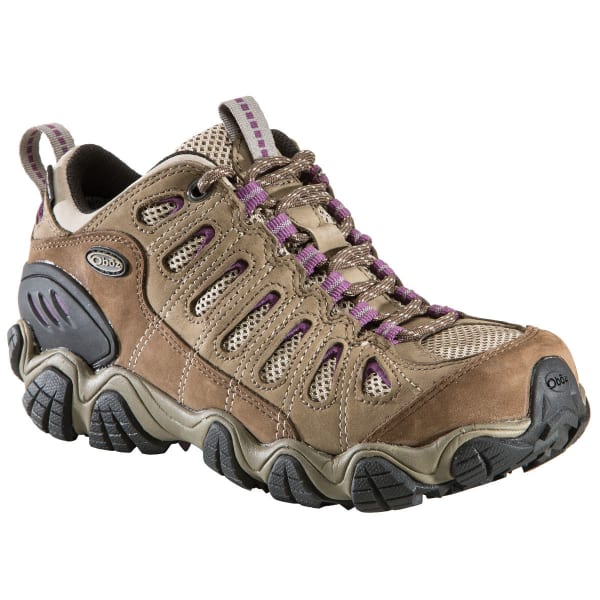 OBOZ Women's Sawtooth B-Dry Waterproof Low Hiking Shoes, Violet, Wide