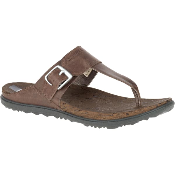 MERRELL Women's Around Town Post Sandals,Brown