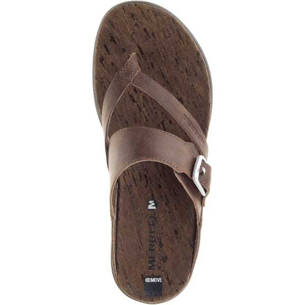 MERRELL Women's Around Town Thong Buckle Sandals, Brown