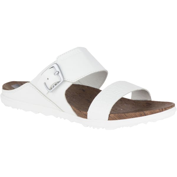 MERRELL Women's Around Town Buckle Slide Sandals, White