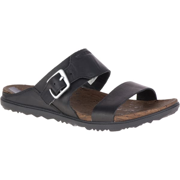 MERRELL Women's Around Town Buckle Slide Sandals, Black