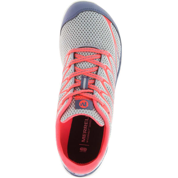 MERRELL Women's Bare Access Arc 4 Running Shoes, Sleet/ Vibrant  Coral