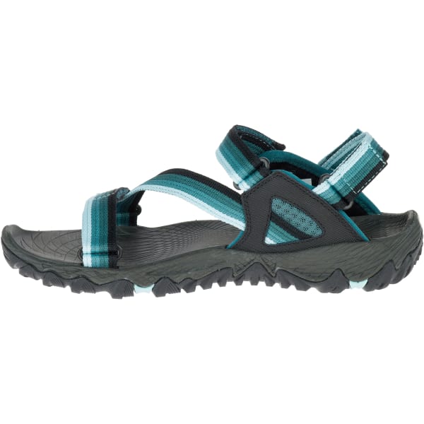 MERRELL Women's All Out Blaze Web Sandals, Sea Pine