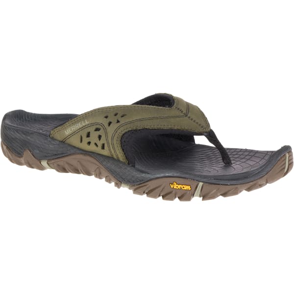 MERRELL Men's All Out Blaze Flip Sandals, Dusty Olive